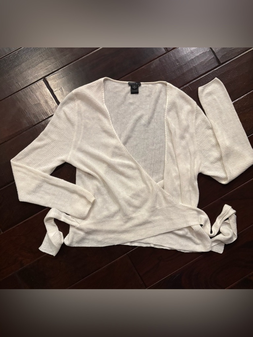 Lafayette 148 New York  100% Linen Wrap Sweater Size Medium